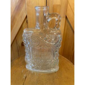 VTG Old Forester KY Whiskey Bottle Decanter Kimble Glass Co Embossed Swirls 50's